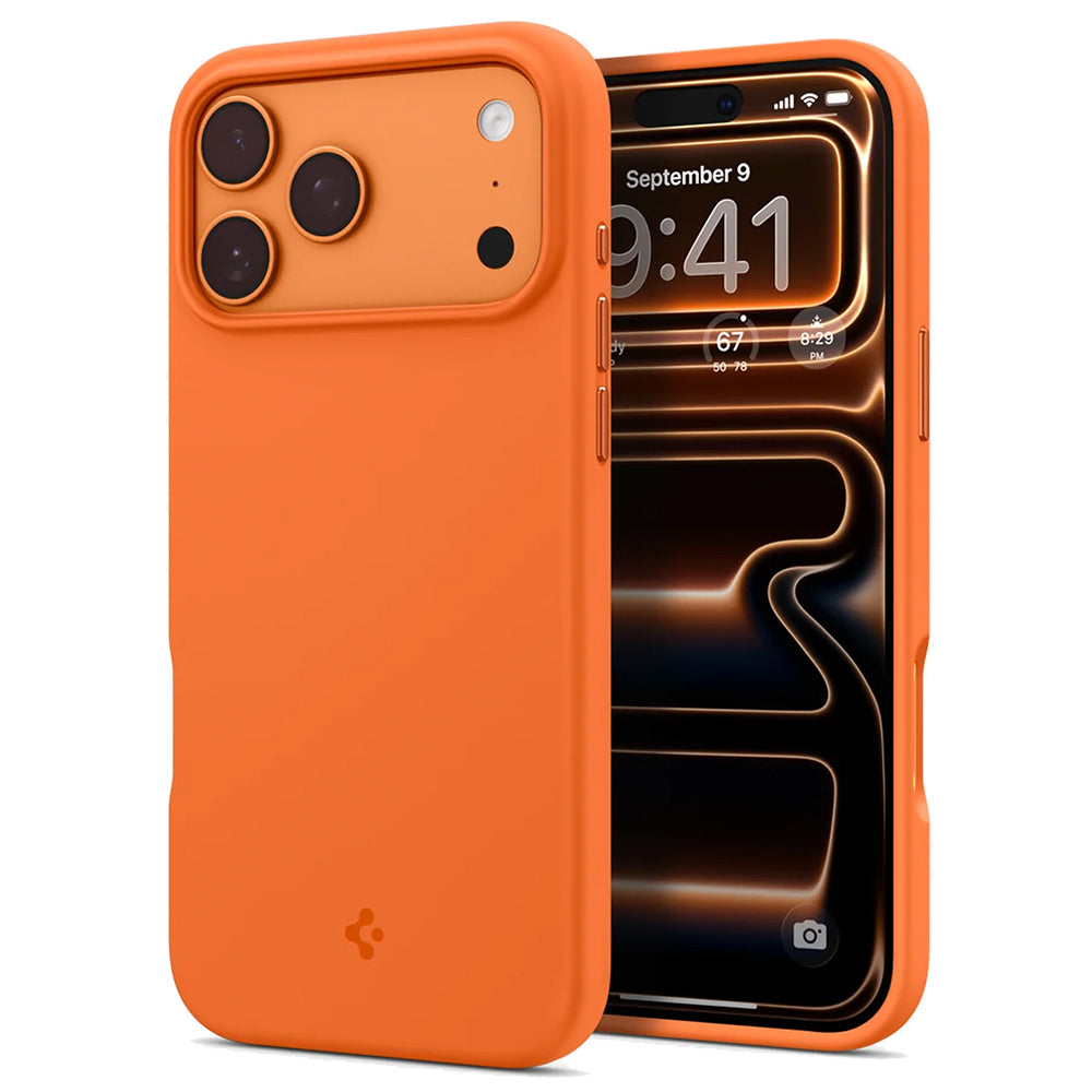 MagSafe Case for Apple iPhone 17 Pro Max, Spigen, Silicone Fit, Orange ACS11378