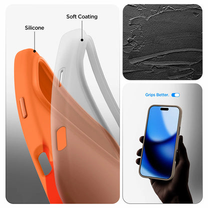 MagSafe Case for Apple iPhone 17 Pro Max, Spigen, Silicone Fit, Orange ACS11378