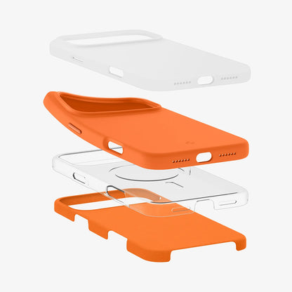 MagSafe Case for Apple iPhone 17 Pro Max, Spigen, Silicone Fit, Orange ACS11378