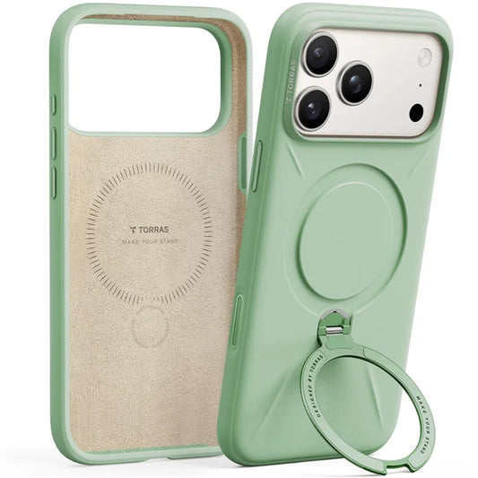 MagSafe Case for Apple iPhone 17 Pro Max, Torras, QPRO Silicone, Matcha Green