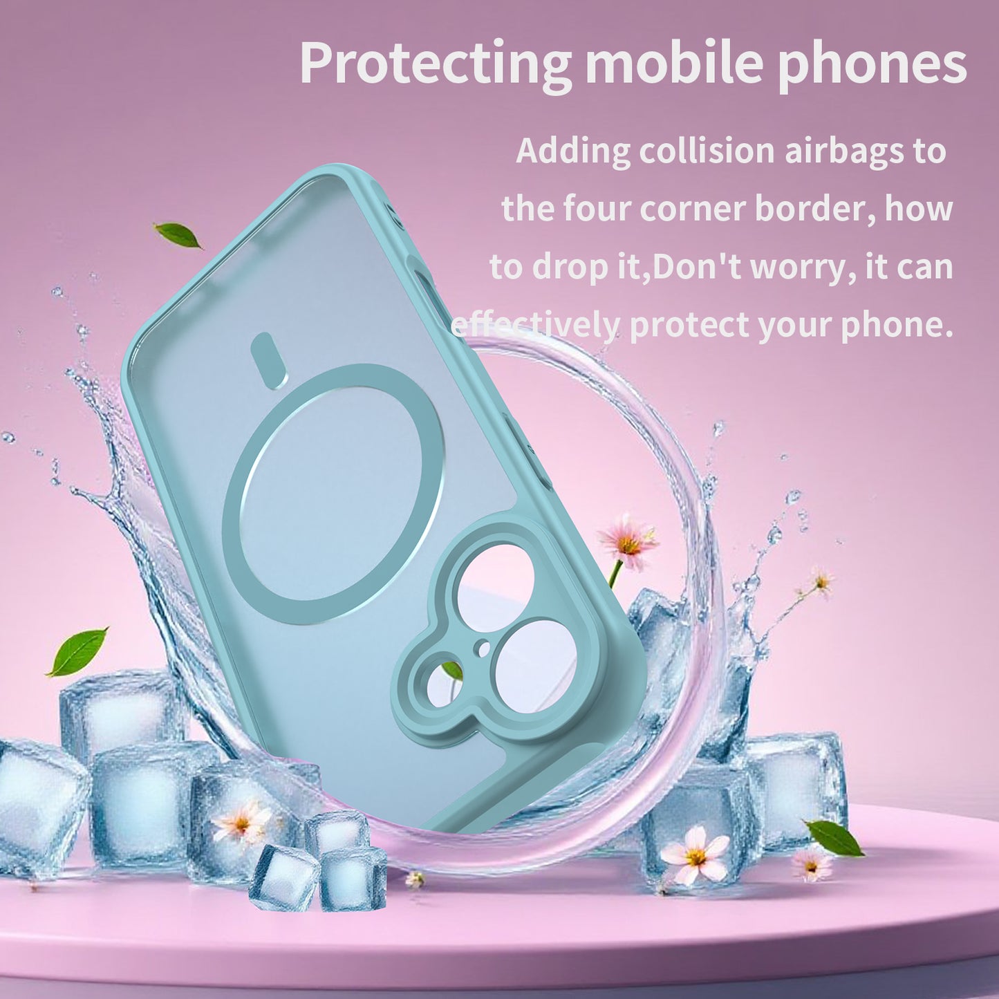 MagSafe Case for Apple iPhone 17, Techsuit, HaloFrost II, Light Green