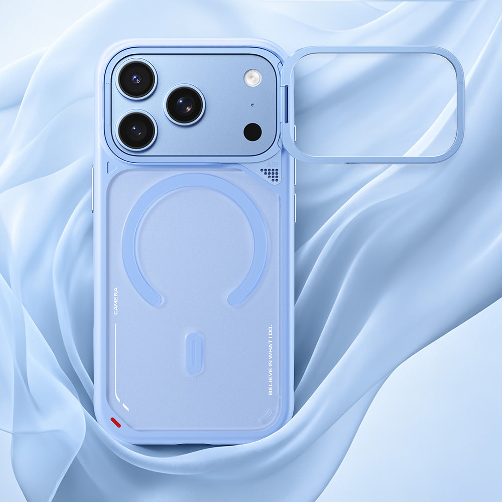 MagSafe Case for Apple iPhone 18 Pro / 17 Pro, Blueo, Heat Dissipation Stand, Satin Orange