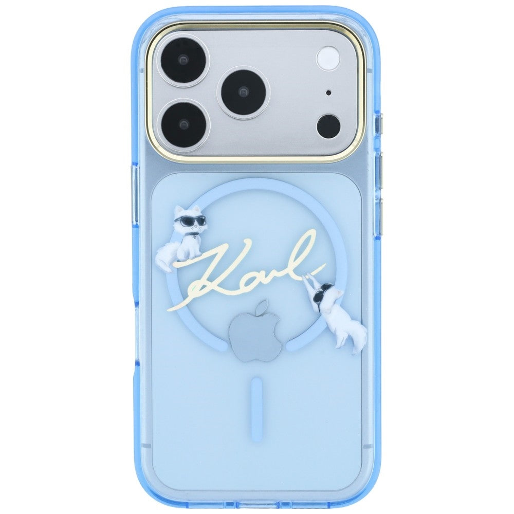 MagSafe Case for Apple iPhone 18 Pro / 17 Pro, Karl Lagerfeld, IML Karl Script Logo, Blue