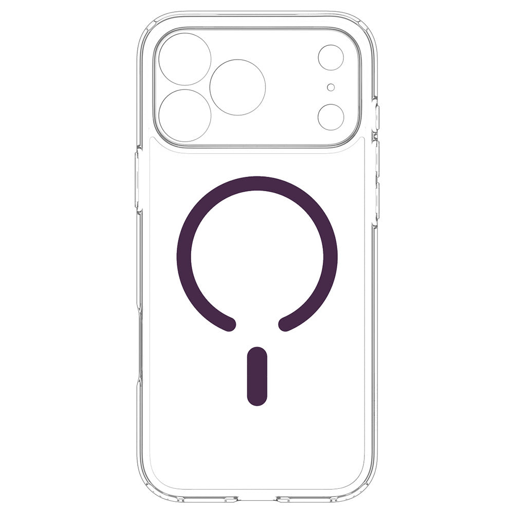 MagSafe Case for Apple iPhone 18 Pro / 17 Pro, Spigen, Ultra Hybrid, Transparent Burgundy ACS12335