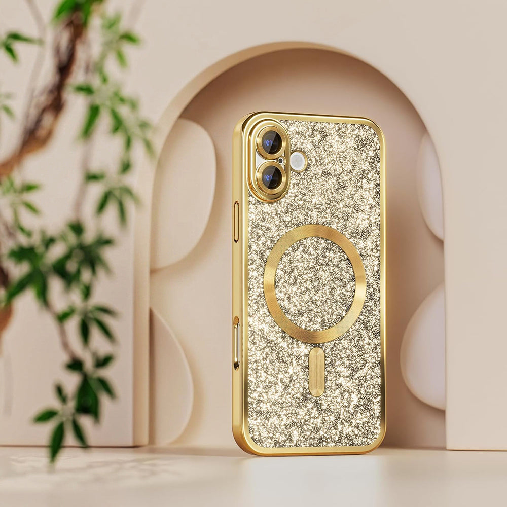 MagSafe Case for Apple iPhone 18 Pro / 17 Pro, Techsuit, Luxury Glitter, Light Purple