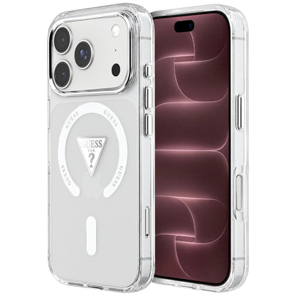 MagSafe Case for Apple iPhone 18 Pro Max / 17 Pro Max, Guess, IML Gradient Triangle Logo, Transparent