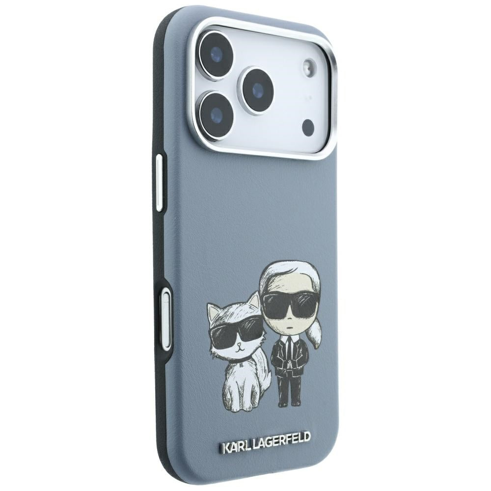 MagSafe Case for Apple iPhone 18 Pro Max / 17 Pro Max, Karl Lagerfeld, KC Bodies Sketch, Blue