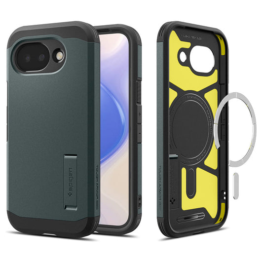 MagSafe Case for Google Pixel 10a, Spigen, Tough Armor, Green ACS11282