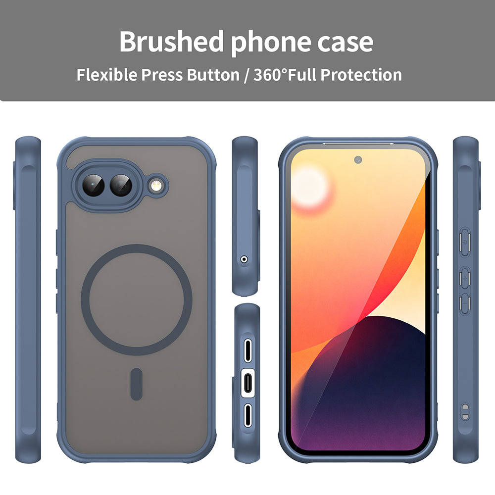 MagSafe Case for Google Pixel 10a, Techsuit, HaloFrost II, Navy Blue