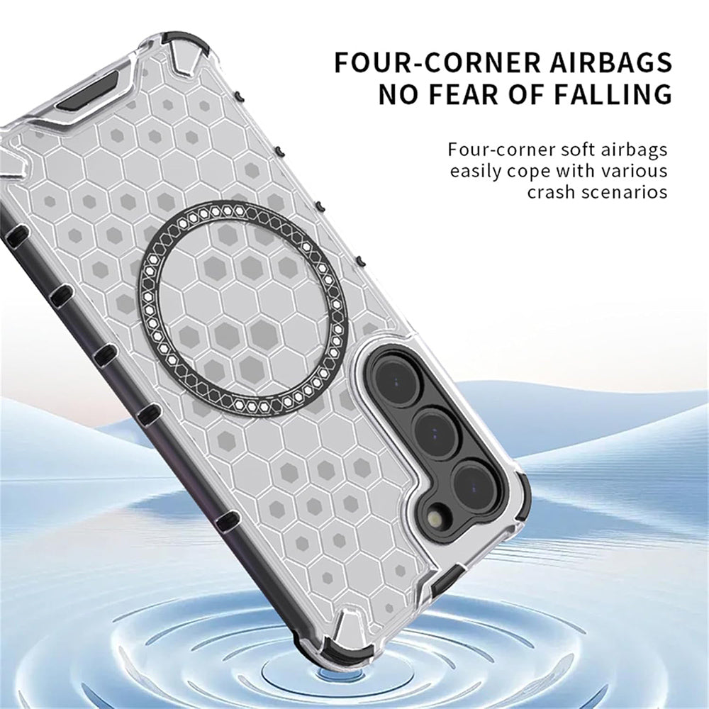 MagSafe Case for Honor 400 Lite, Techsuit, HoneyComb Shield, Black
