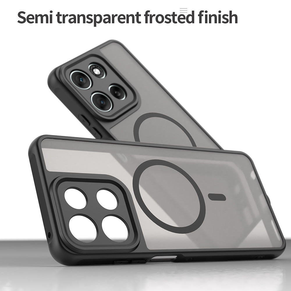 MagSafe Case for Motorola Moto G56, Techsuit, HaloFrost II, Black