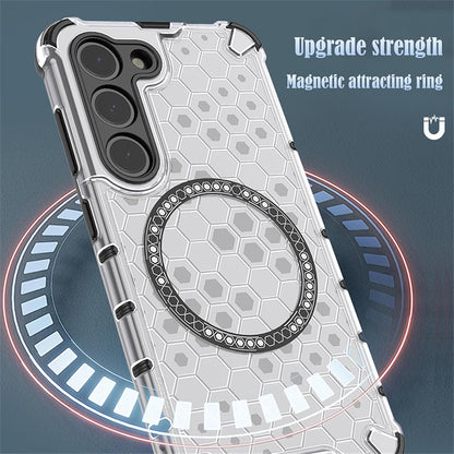 MagSafe Case for Samsung Galaxy A16 5G A166 / A16 4G A165, Techsuit, HoneyComb Shield, White
