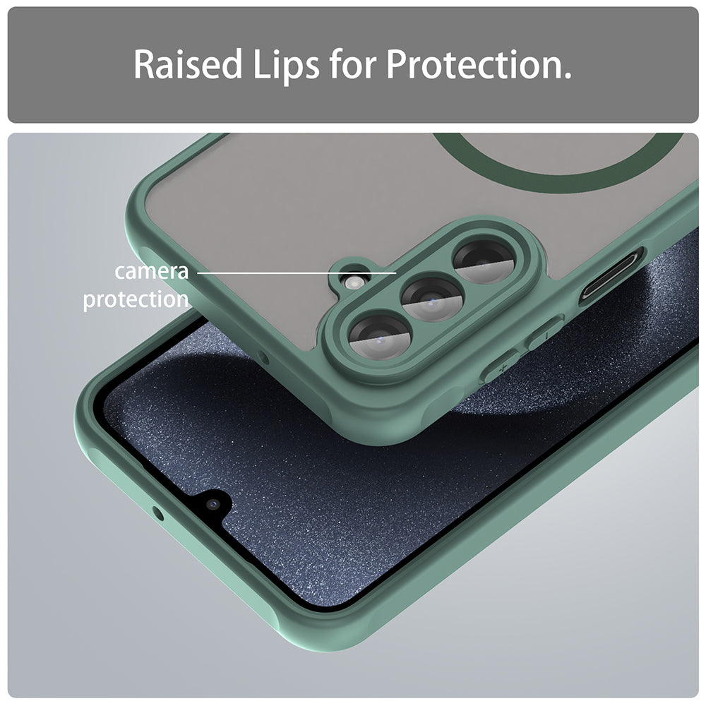 MagSafe Case for Samsung Galaxy A17 5G, Techsuit, HaloFrost II, Green