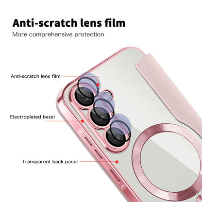 MagSafe Case for Samsung Galaxy A26 A266, Techsuit, SmartMag Book, Pink