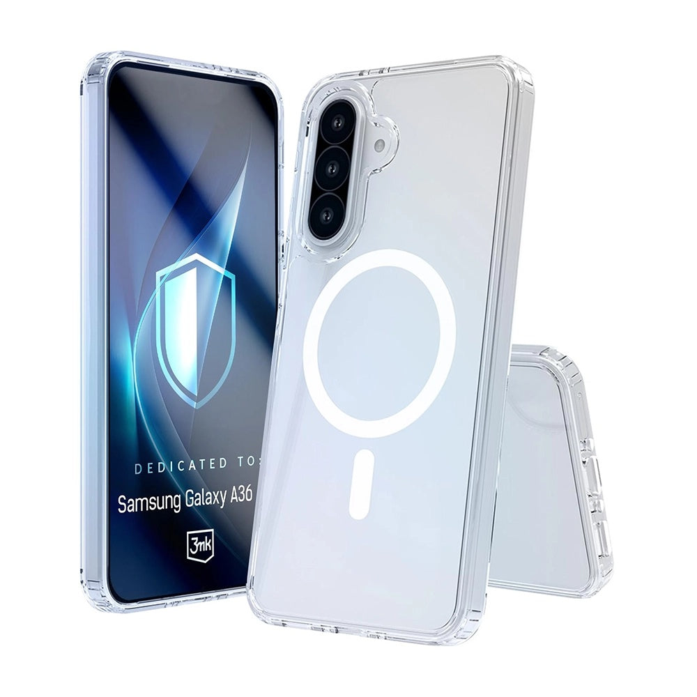 MagSafe Case for Samsung Galaxy A36 A366, 3MK, Armor MagCase, Transparent