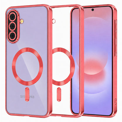 MagSafe Case for Samsung Galaxy A37 5G, Techsuit, Luxury Crystal, Red