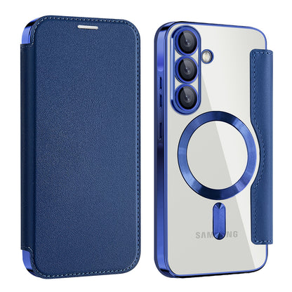 MagSafe Case for Samsung Galaxy A37 5G, Techsuit, SmartMag Book, Blue