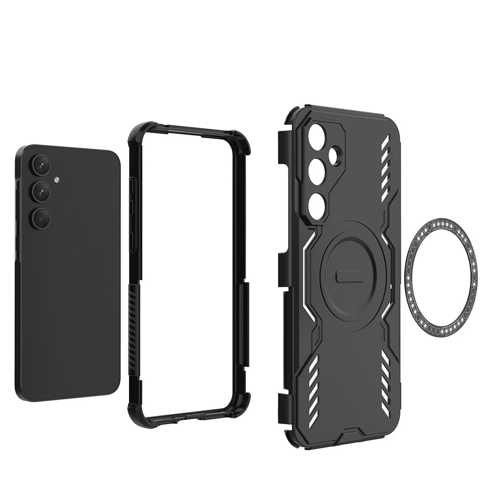 MagSafe Case for Samsung Galaxy A55 5G A556, Techsuit, ArmorMag, Black
