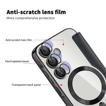 MagSafe Case for Samsung Galaxy A55 5G A556, Techsuit, SmartMag Book, Black