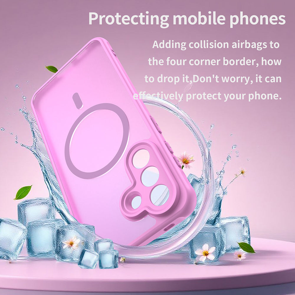 MagSafe Case for Samsung Galaxy A57 5G, Techsuit, HaloFrost II, Pink