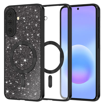 MagSafe Case for Samsung Galaxy A57 5G, Techsuit, Luxury Glitter, Black
