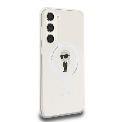 MagSafe Case for Samsung Galaxy S23+ S916, Karl Lagerfeld, IML Ikonik Karl, Transparent