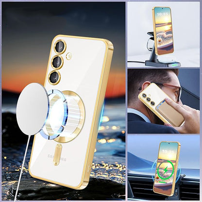 MagSafe Case for Samsung Galaxy S23+ S916, Techsuit, Luxury Crystal, Black