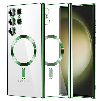 MagSafe Case for Samsung Galaxy S23 Ultra S918, Techsuit, Luxury Crystal, Light Green
