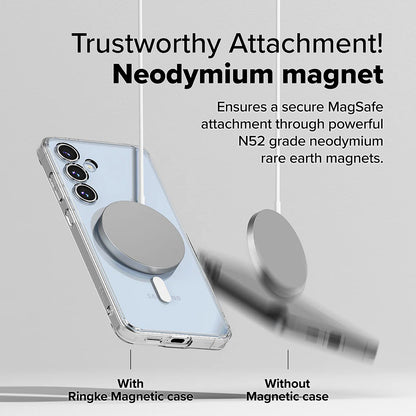 MagSafe Case for Samsung Galaxy S24 FE S721, Ringke, Fusion, Transparent