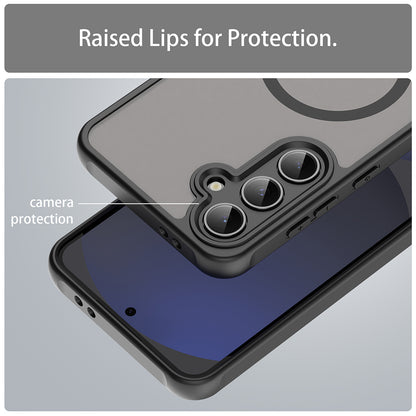 MagSafe Case for Samsung Galaxy S24 FE S721, Techsuit, HaloFrost II, Black