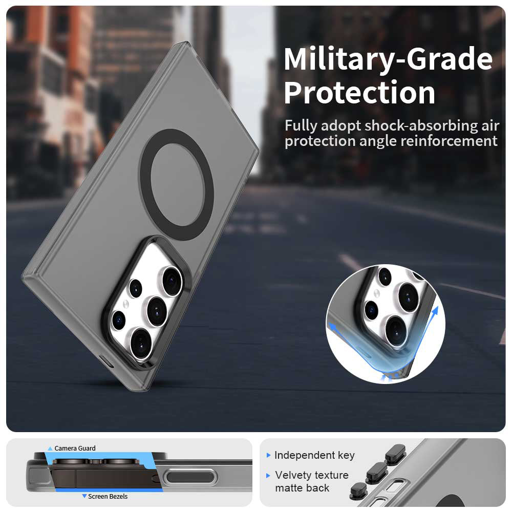 MagSafe Case for Samsung Galaxy S24 Ultra S928, Techsuit, CandyCase, Black