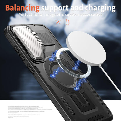 MagSafe Case for Samsung Galaxy S25+ S936, Techsuit, CamVault, Black