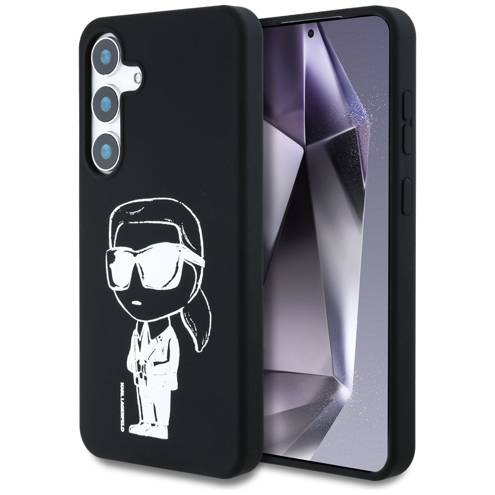 MagSafe Case for Samsung Galaxy S25 S931, Karl Lagerfeld, Silicone Graffiti, Black