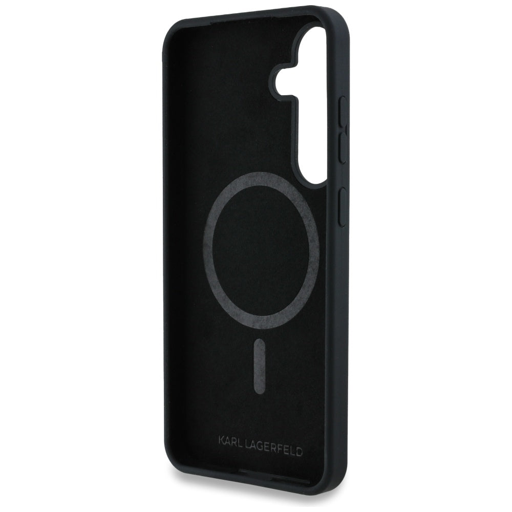 MagSafe Case for Samsung Galaxy S25 S931, Karl Lagerfeld, Silicone Graffiti, Black