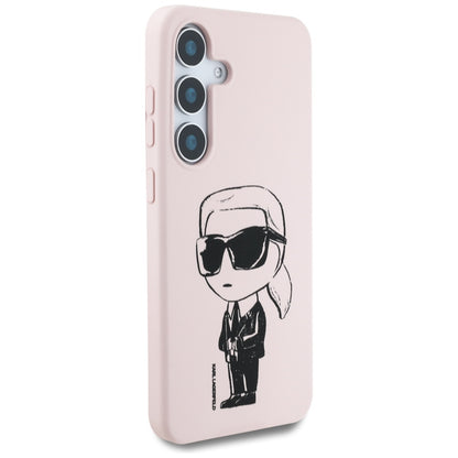 MagSafe Case for Samsung Galaxy S25 S931, Karl Lagerfeld, Silicone Graffiti, Pink