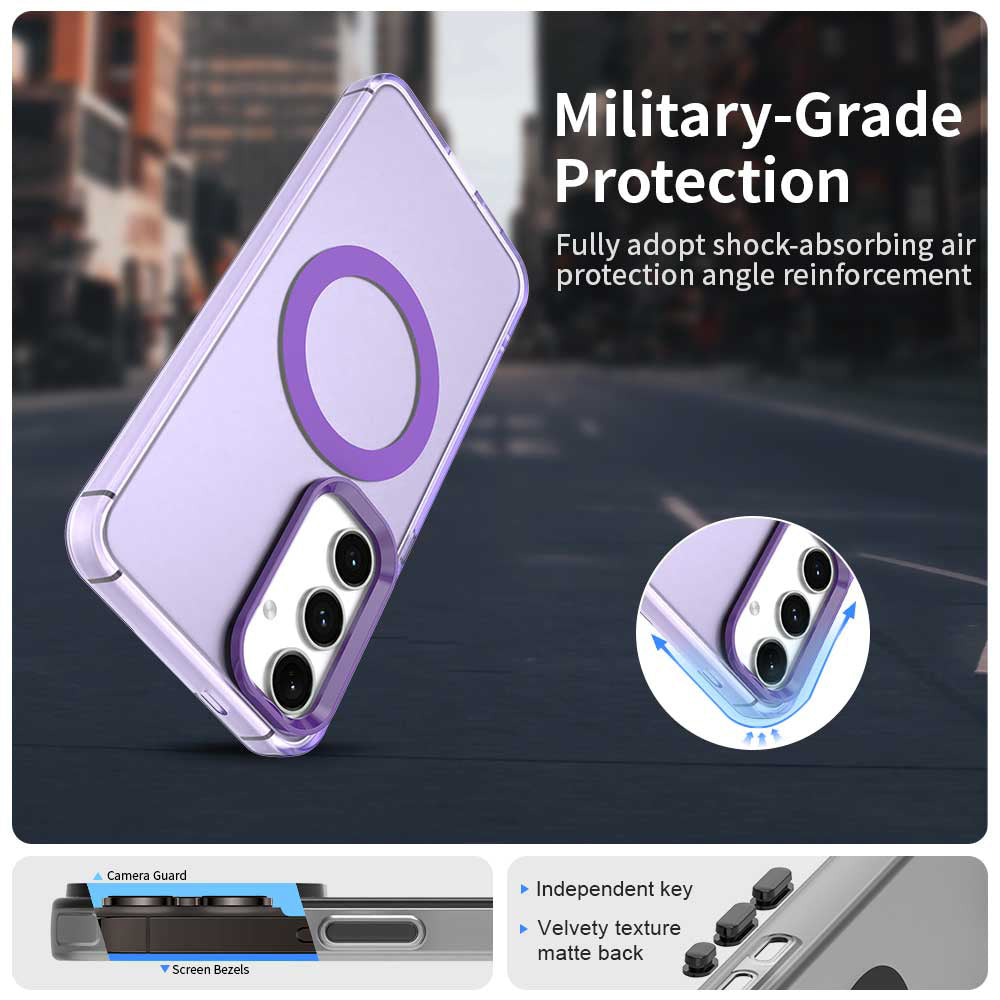MagSafe Case for Samsung Galaxy S25 S931 / S24 S921, Techsuit, CandyCase, Purple