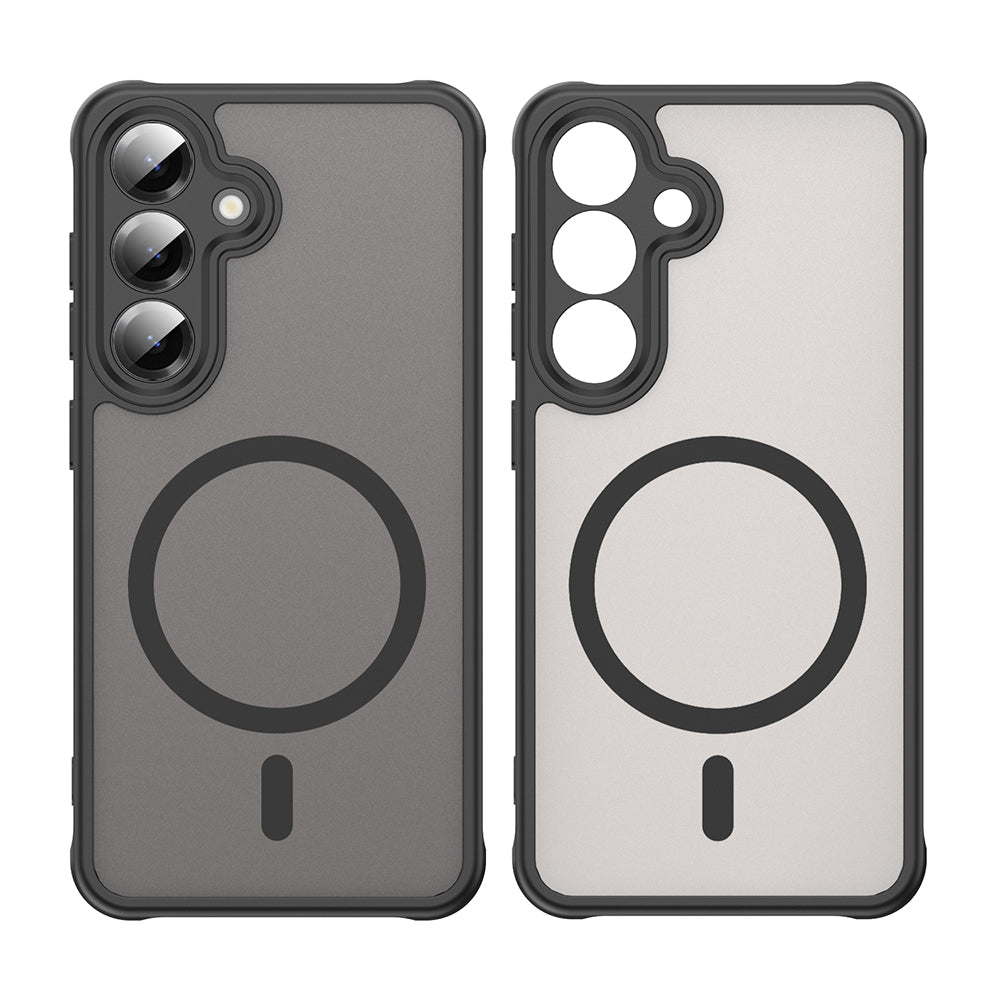 MagSafe Case for Samsung Galaxy S25 S931 / S24 S921, Techsuit, HaloFrost II (Big Lens Hole), Black