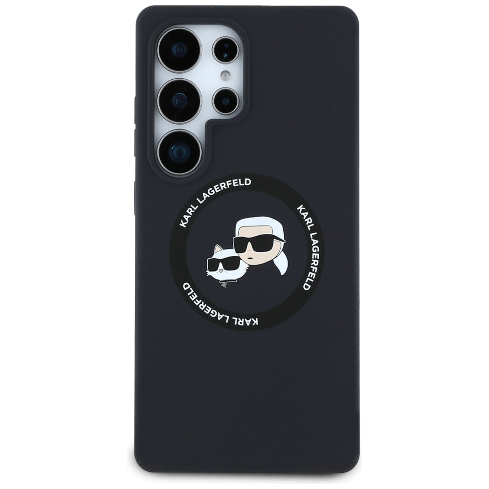 MagSafe Case for Samsung Galaxy S25 Ultra S938, Karl Lagerfeld, Silicone Double Heads, Black