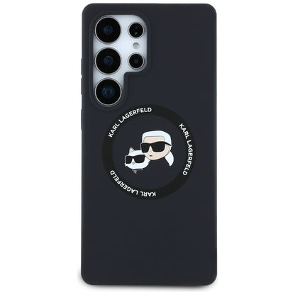MagSafe Case for Samsung Galaxy S25 Ultra S938, Karl Lagerfeld, Silicone Double Heads, Black