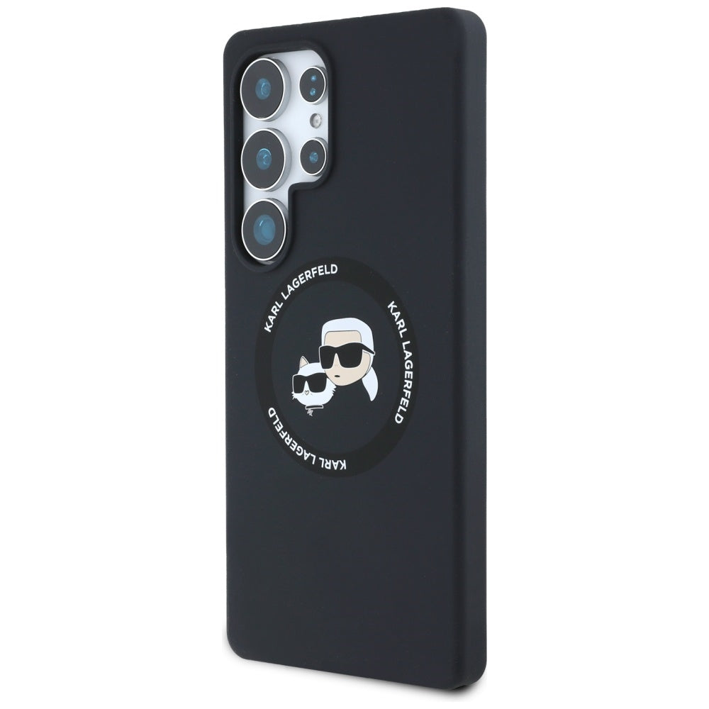 MagSafe Case for Samsung Galaxy S25 Ultra S938, Karl Lagerfeld, Silicone Double Heads, Black