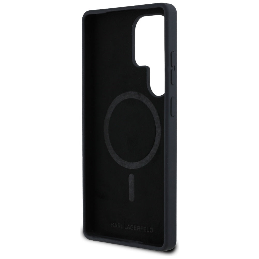 MagSafe Case for Samsung Galaxy S25 Ultra S938, Karl Lagerfeld, Silicone Double Heads, Black