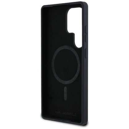 MagSafe Case for Samsung Galaxy S25 Ultra S938, Karl Lagerfeld, Silicone Double Heads, Black