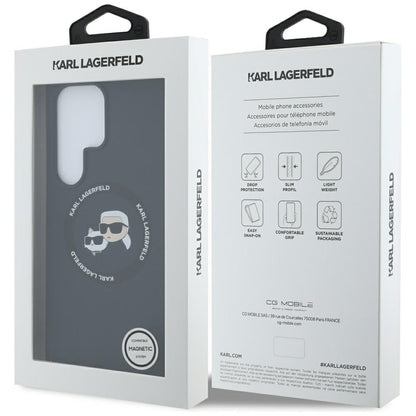 MagSafe Case for Samsung Galaxy S25 Ultra S938, Karl Lagerfeld, Silicone Double Heads, Black