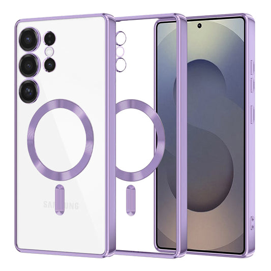 MagSafe Case for Samsung Galaxy S25 Ultra S938, Techsuit, Luxury Crystal, Light Purple