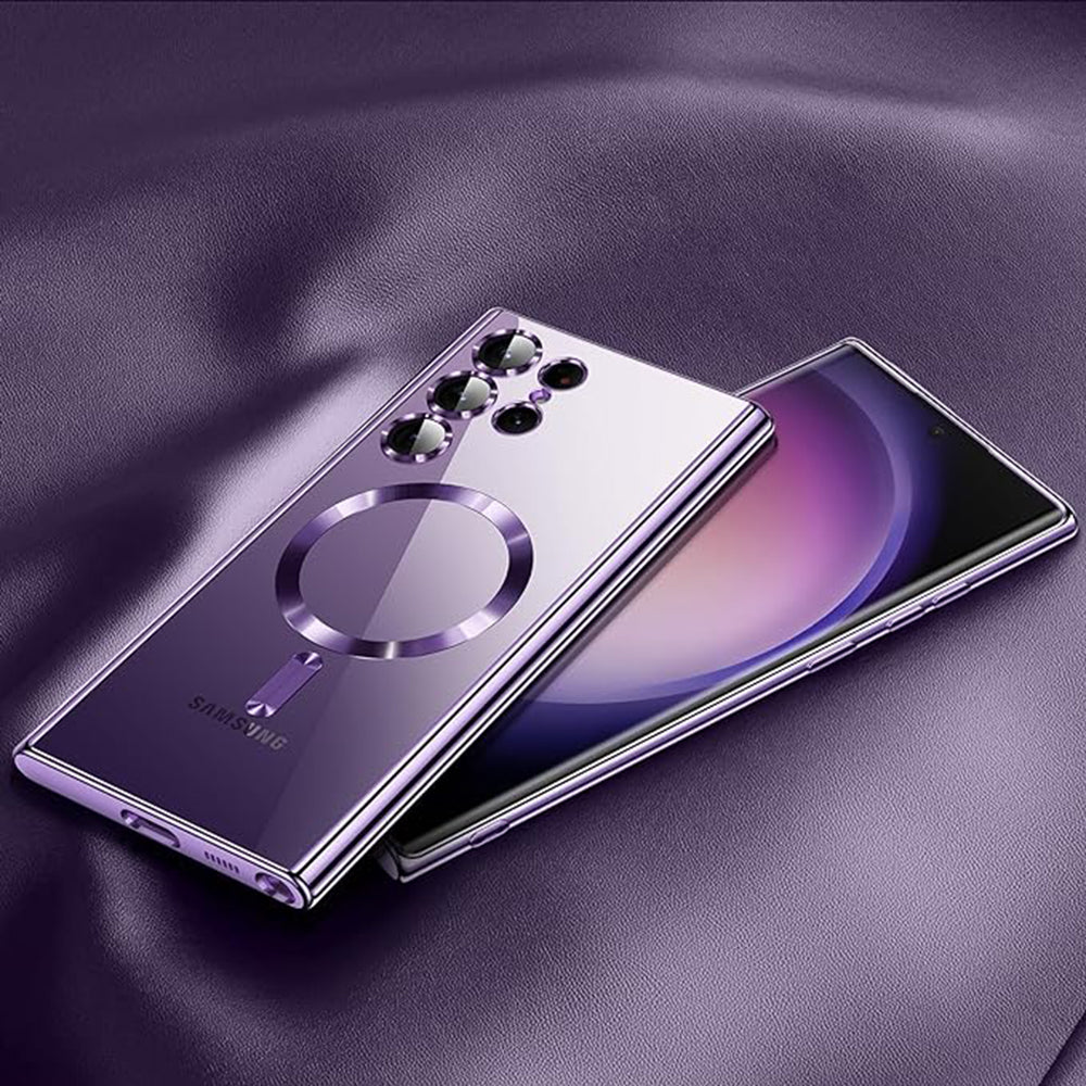 MagSafe Case for Samsung Galaxy S25 Ultra S938, Techsuit, Luxury Crystal, Light Purple