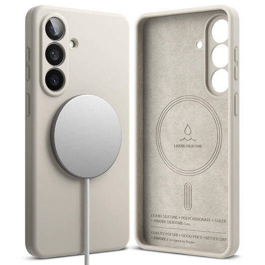 MagSafe Case for Samsung Galaxy S26 Plus, Ringke, Silicone, Cream