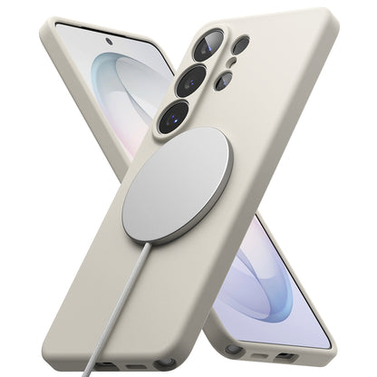 MagSafe Case for Samsung Galaxy S26 Plus S947, Ringke, Silicone, Cream