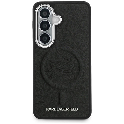 MagSafe Case for Samsung Galaxy S26 Plus S947, Karl Lagerfeld, Initial Logo Debossed, Black