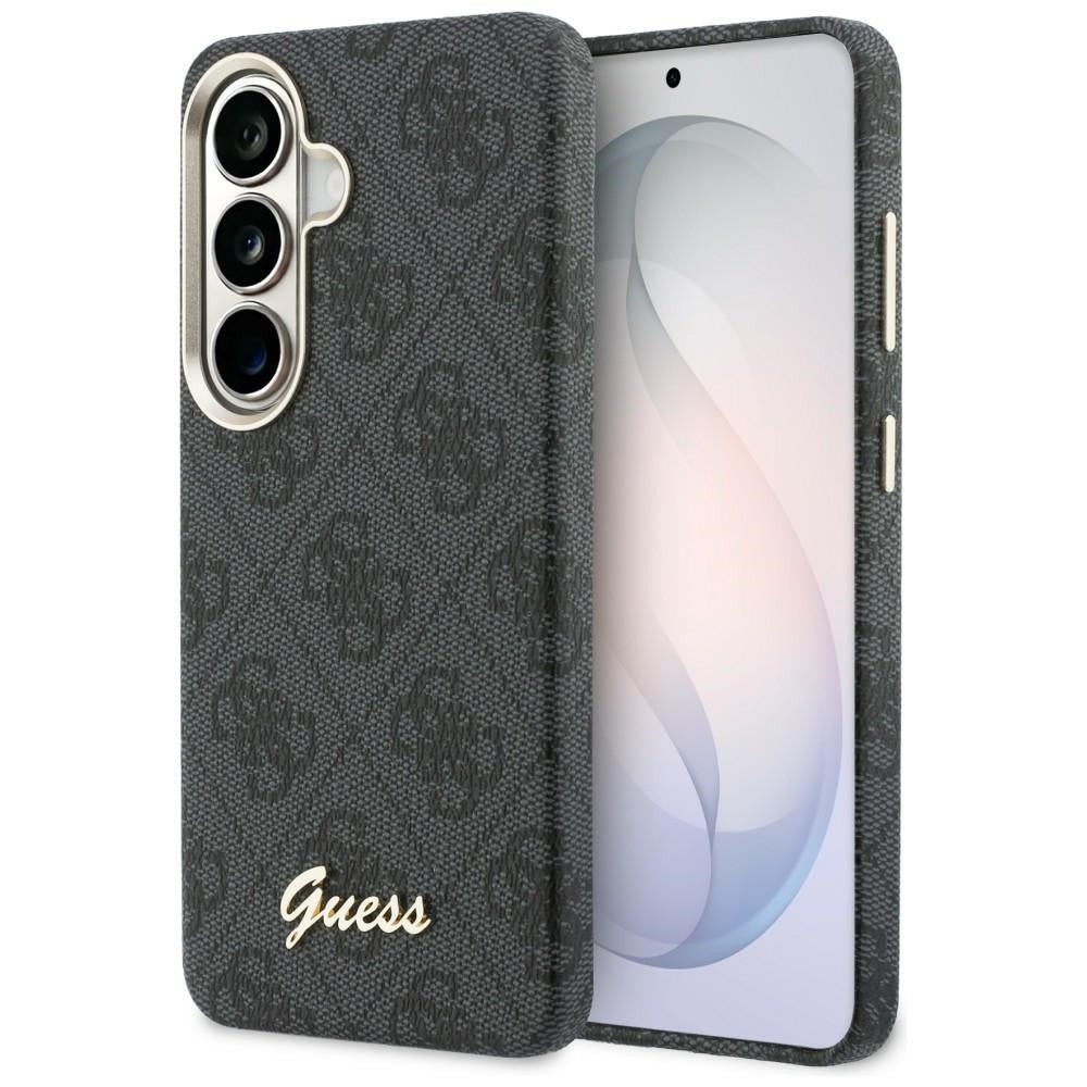 MagSafe Case for Samsung Galaxy S26 S942, Guess, 4G Script Logo, Black