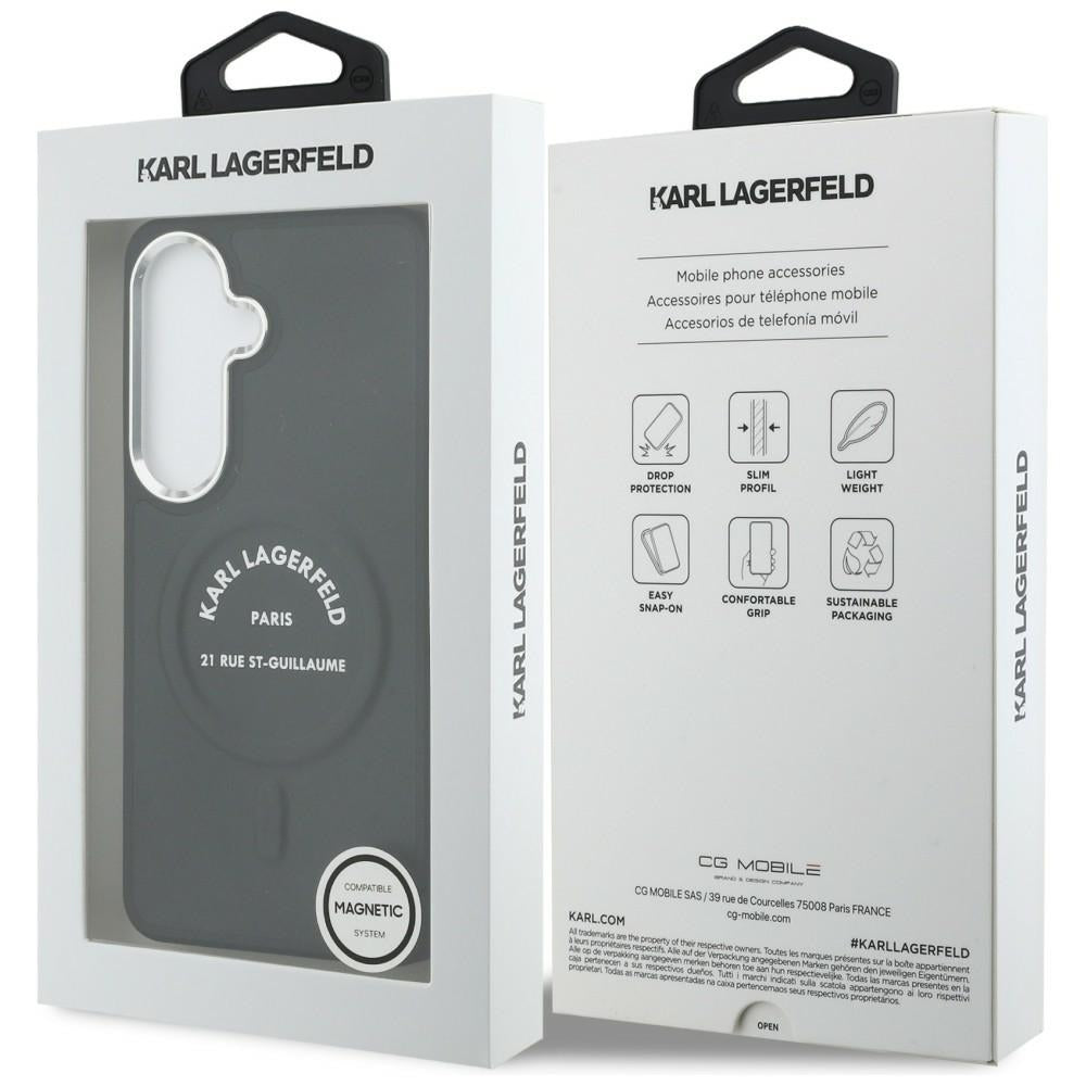 MagSafe Case for Samsung Galaxy S26 S942, Karl Lagerfeld, Karl RSG Logo, Black